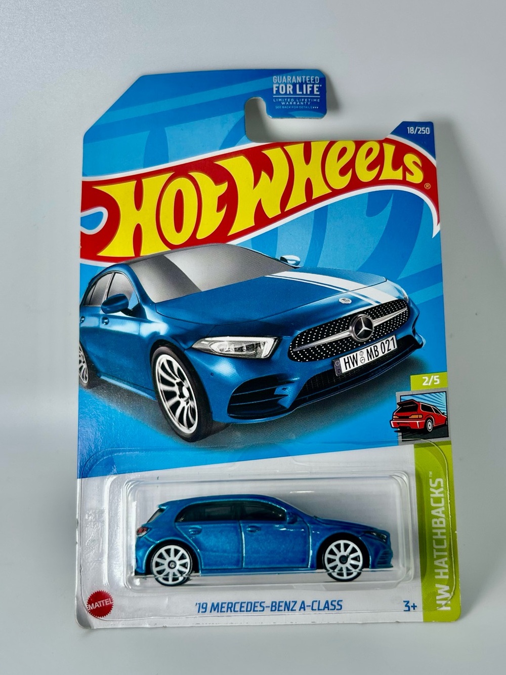 2022 Hot Wheels HW Hatchbacks ‘19 Mercedes-Benz A-Class Blue 18/250 NEW 2/5